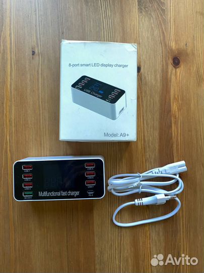 Адаптер/быстрая зарядка, 8 USB-портов, 60W