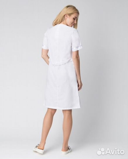 Халат женский Светлана (тк.тиси), белый