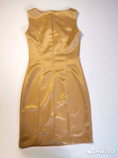 Вечернее золотое платье футляр 40