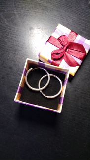 Серьги-кольца серебро