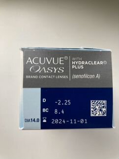 2-х недельные контактные линзы acuvue oasys