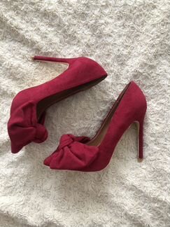 Туфли красные замшевые красные