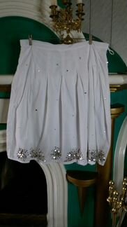 Франция. Пышная юбка в паэтках. Коттон