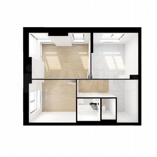 2-к квартира, 52.7 м², 4/13 эт.