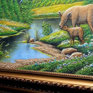 Картина с каменной крошкой 