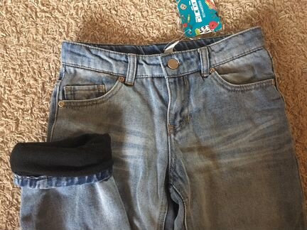 Новые джинсы Acoola на флисе, р.140