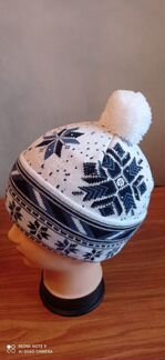 Шапка женская вязаная Снежинка