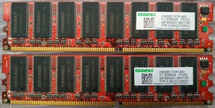 Kingmax 256MB DDR-400 IC:32Mbx8 2 шт