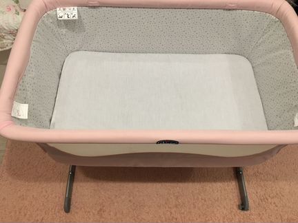 Кроватка детская Chicco Next2Me 0м+, светло-розовы