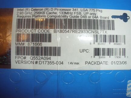 Intel Celeron D Processor 341
