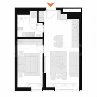 2-к апартаменты, 49.3 м², 27/28 эт.