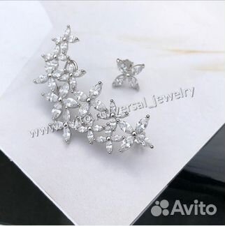 Серебряные серьги кафф APM Monaco