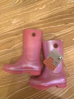 Сапоги crocs для девочки, новые, 10 р-р(27 наш)