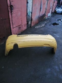 Бампер задний Volkswagen Polo 2015, жёлтый