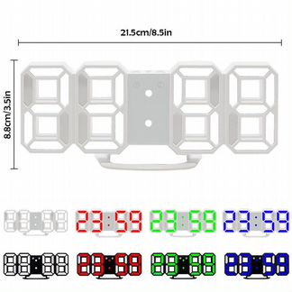Часы электронные настенные 3D LED настольные
