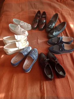 Ботинки,лоферы разные бренды р,36-37