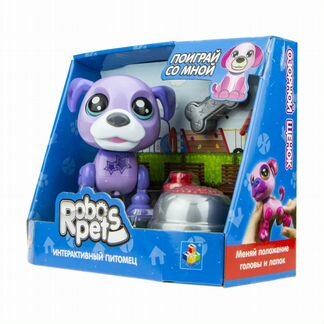 Интерактивная игрушка 1Toy Озорной щенок, фиолетовый (Т16939)