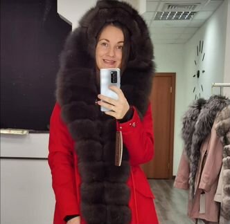 Парка с натуральным мехом