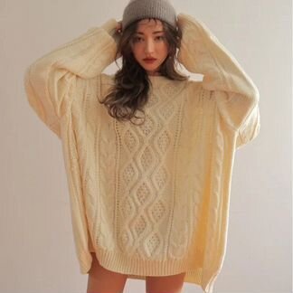 Свитер oversize кремовый с бирками