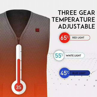 Жилет с подогревом от USB pawerbank