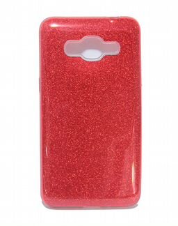 Чехол-накладка для Samsung G532 J2 Prime jzzs Shinny 3в1 TPU красная