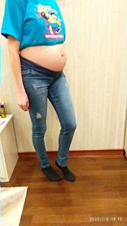 Зауженные джинсы для беременных