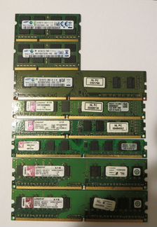 Оперативная память (озу) DDR3, DDR2