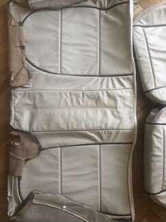 Кожаная обивка Jaguar X358 Portfolio Ivory/Navy