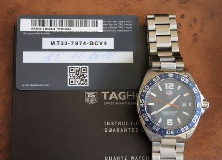 Мужские часы tag heuer formula 1 waz1010