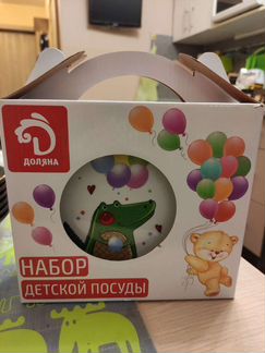 Набор детской посуды. керамика фарфор