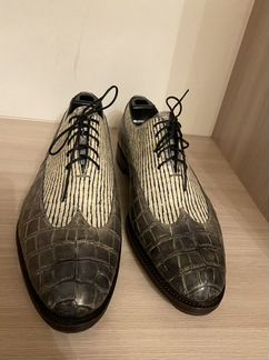 Новые туфли santoni крокодил оригинал
