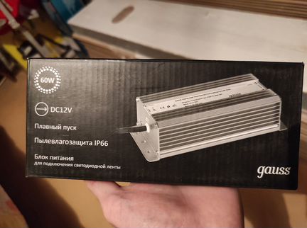 Блок питания для светодиодной ленты gauss 60w 12v