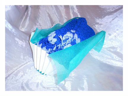 Пончо вязанное N13 (синий) Связано на продажу