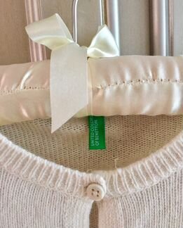 Benetton originally шерсть кардиган стразы Italy