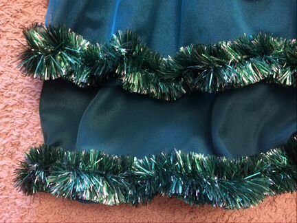 Новогоднее платье Елочка на 6-7 лет