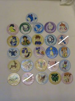 Сотки капс Покемон Pokemon taps бумажные из 90-ых