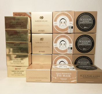 Патчи SNP, Petitfee, Shangpree с золотом