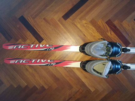 Беговые лыжи 170 с ботинками 39