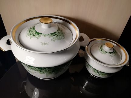 Фарфоровая супница в наборе СССР