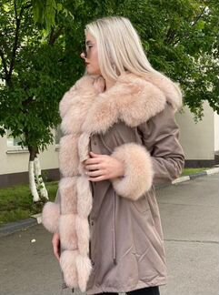 Парка с натуральным мехом