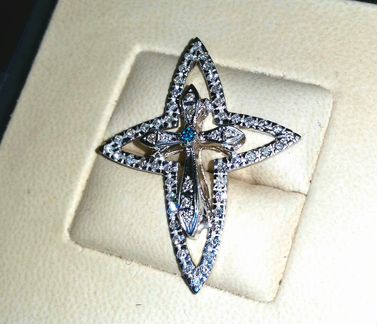 Крест золотой с бриллиантами