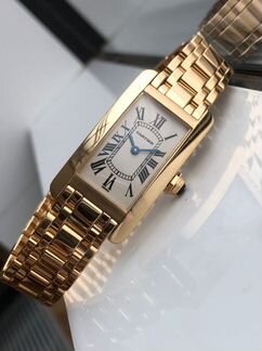 Cartier Tank Américaine Quartz 1710 Gold with brac