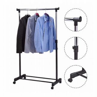 Вешалка напольная на колесиках, вешало для одежды