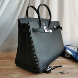Женская сумка hermes черная 35 см