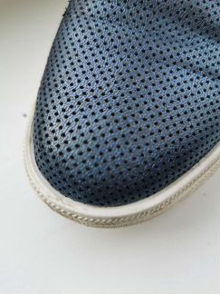 Полуботинки девочка р. 34 синий металлик