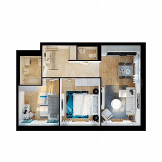 2-к квартира, 57.4 м², 18/25 эт.