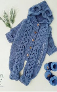 Вязаный Комбинезон для мальчика 68 р