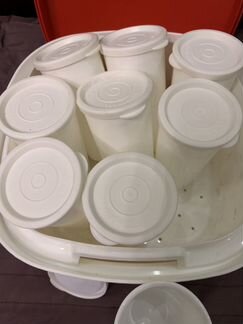 Tupperware йогуртница 9 стаканчиков с ложечками