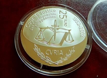Люксембург, 25 евро 2002г Судебная система Ag925 N