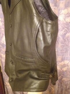 Жилет кожанный мужской новый